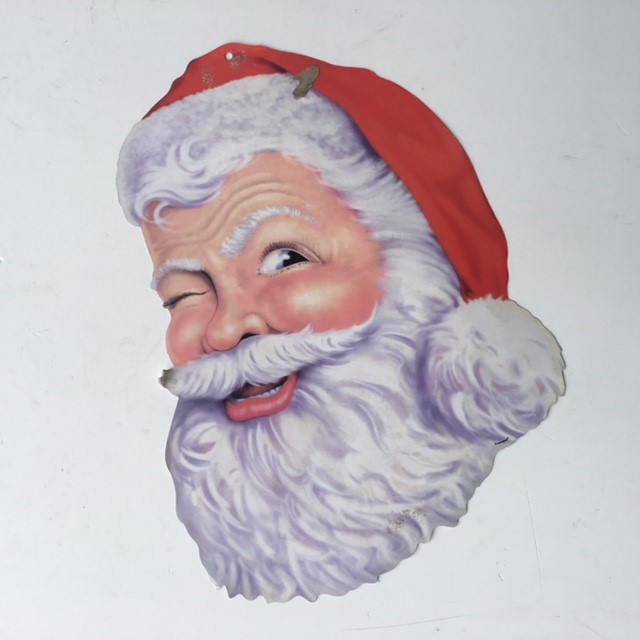 CHRISTMAS POSTER, Retro Santa Head - 40cm
